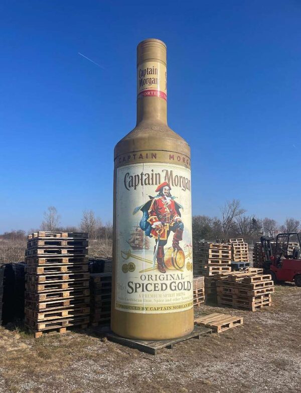 Werbeflasche Captain Morgen